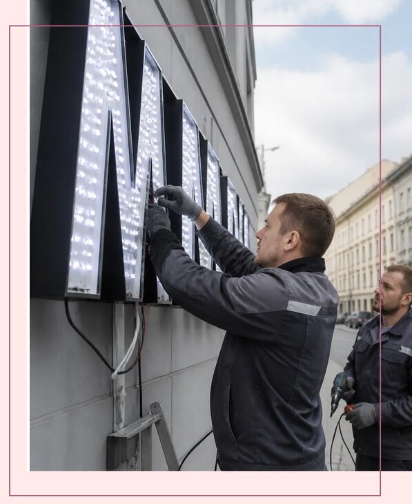 Изготовление и монтаж светодиодных LED вывесок в Удомле