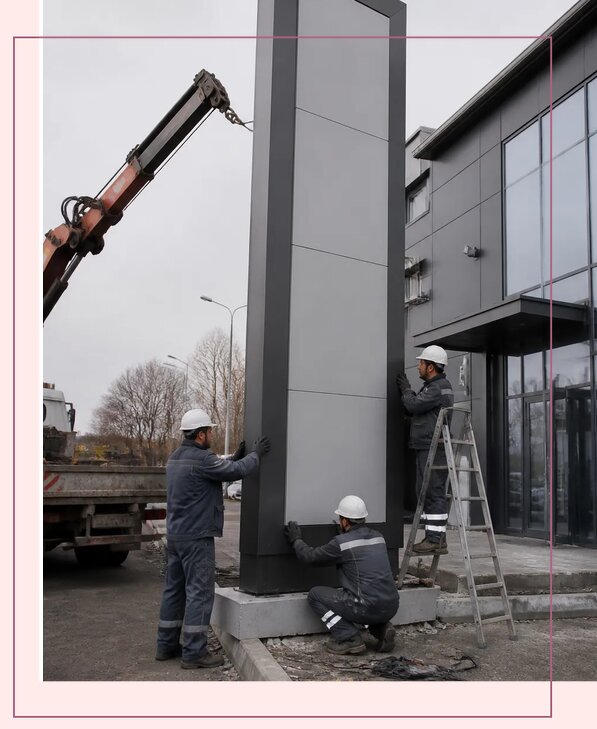 Изготовление и монтаж уличных стел под ключ в Удомле