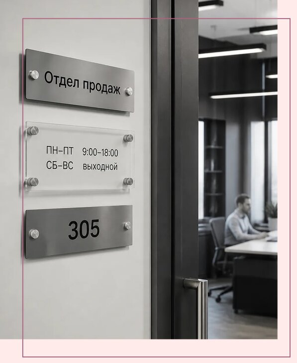 Офисные таблички на дверь в Удомле по цене от 5091 р. | Аванза-Дмл